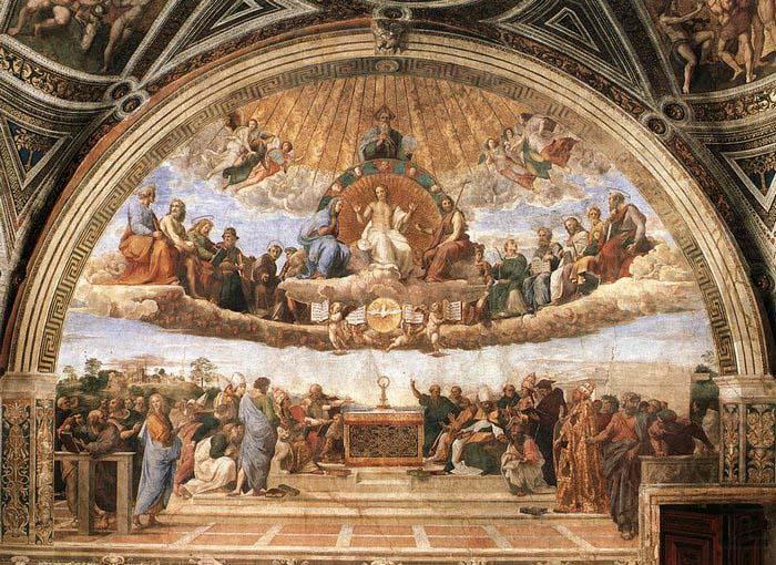 RAFFAELLO Sanzio Disputation of the Holy Sacrament china oil painting image